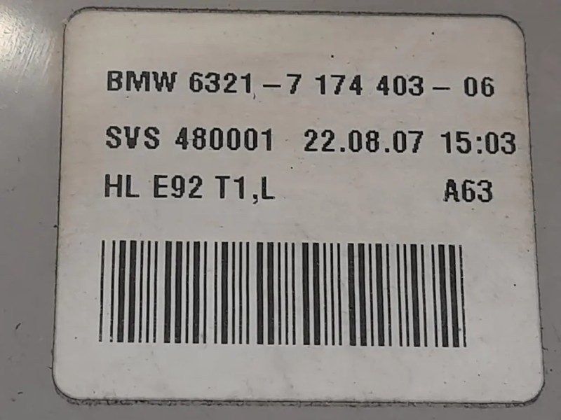 Fanale EST POST SX 7174403-06 Bmw Serie 3 E92 Coupe 2007