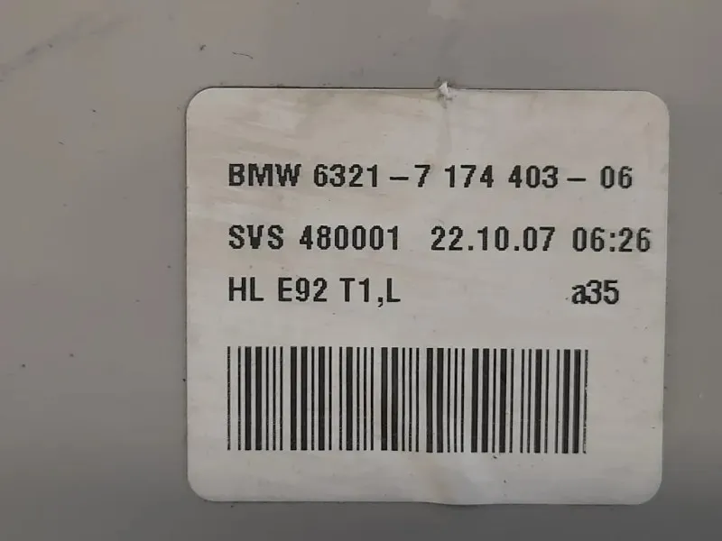 Fanale EST POST SX 7 174 426-06 Bmw Serie 3 E92 Coupe 2007