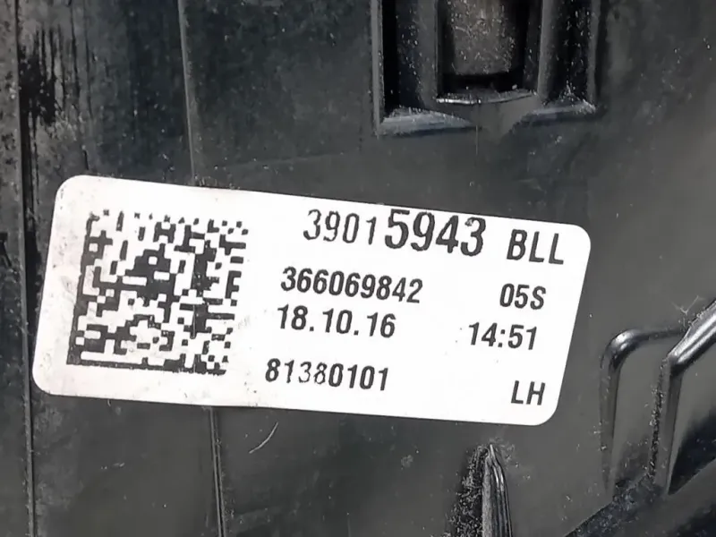 Fanale EST POST SX 39015943 Opel Astra K 2016