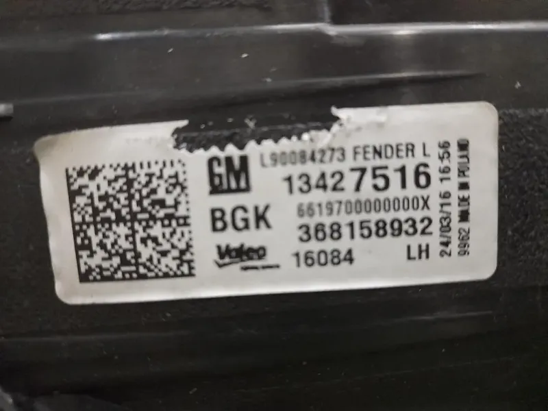 Fanale EST POST SX 13427516 Opel Astra K SW 2016