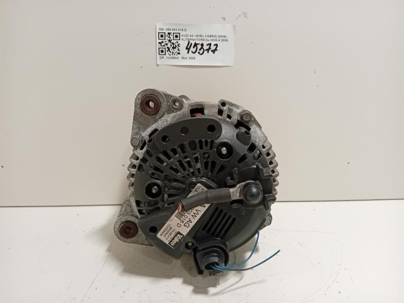 Alternatore 059 903 016 D Audi A4 8HE Cabrio 2006
