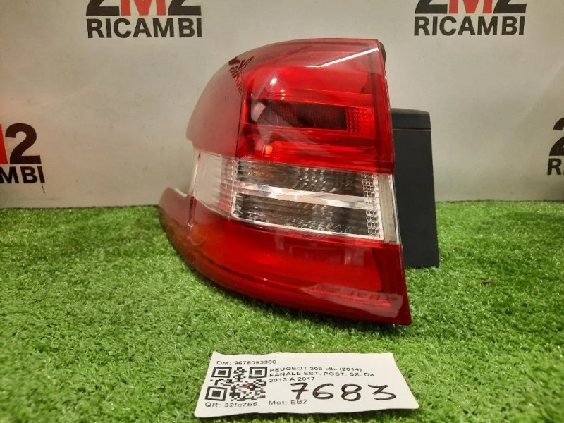 Fanale EST POST SX 9678093980 Peugeot 308 II 2014