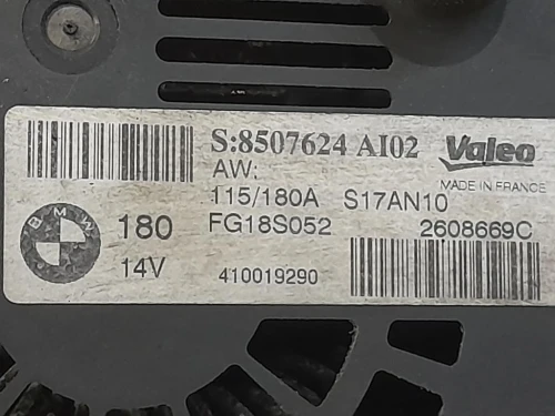 Alternatore 8507624A102 Bmw Serie 3 E90 Berlina 2005
