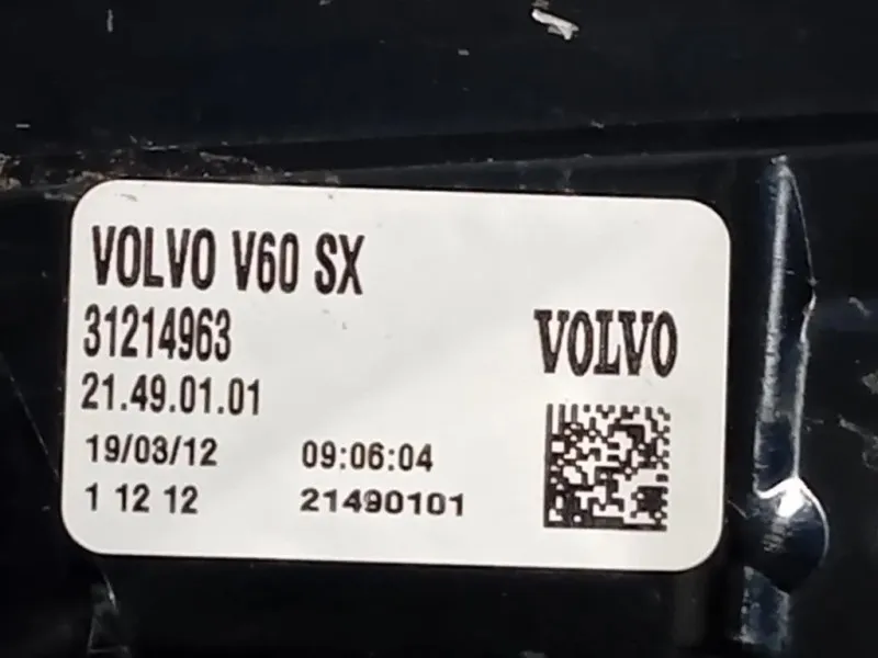 Fanale EST POST SX 31214964 Volvo V60 I 2010