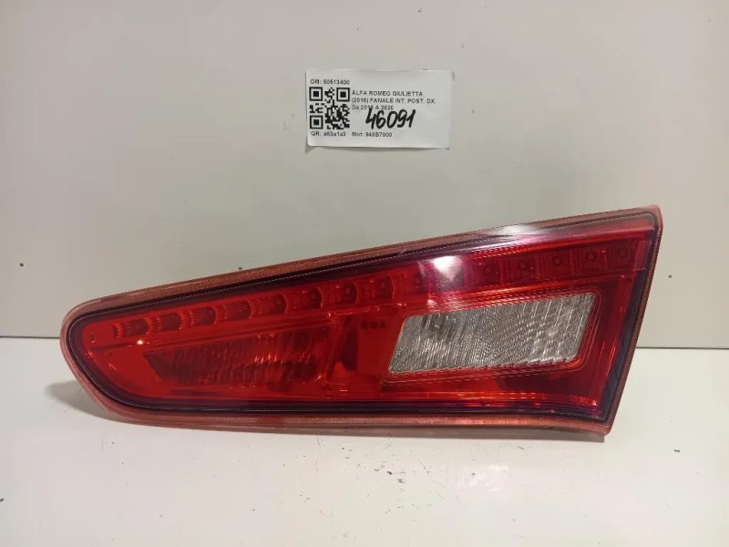 Fanale INT POST DX 50513400 Alfa Romeo Giulietta 2016