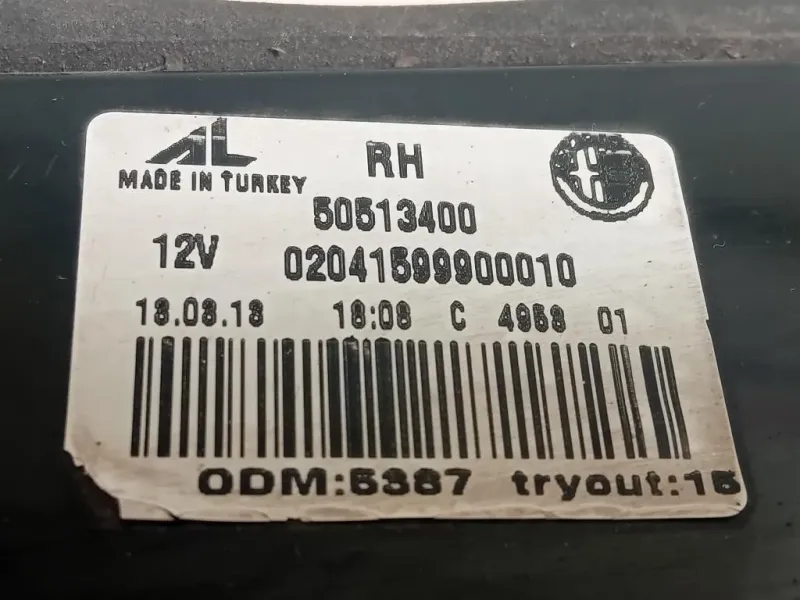 Fanale INT POST DX 50513400 Alfa Romeo Giulietta 2016