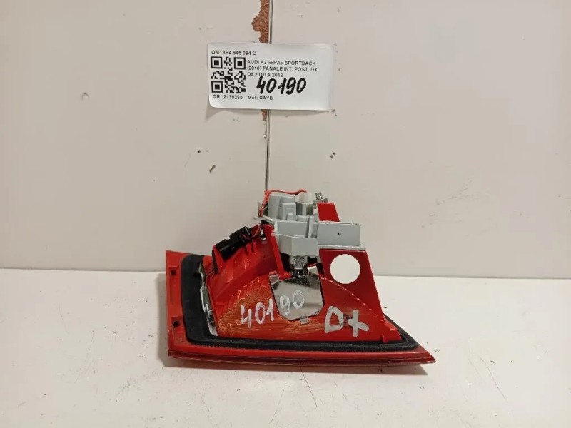 Fanale INT POST DX 8P4 945 094 D Audi A3 8PA Sportback 2010