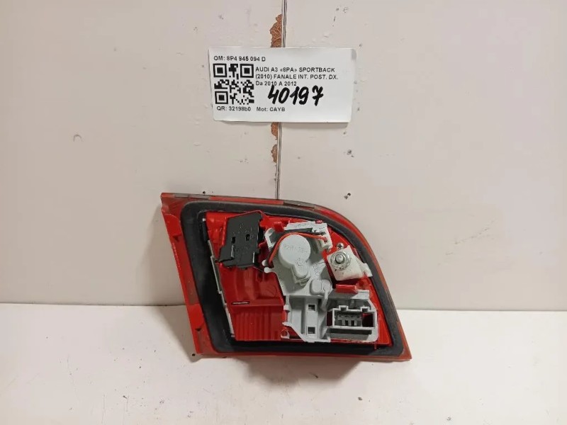 Fanale INT POST DX 8P4 945 094 D Audi A3 8PA Sportback 2010