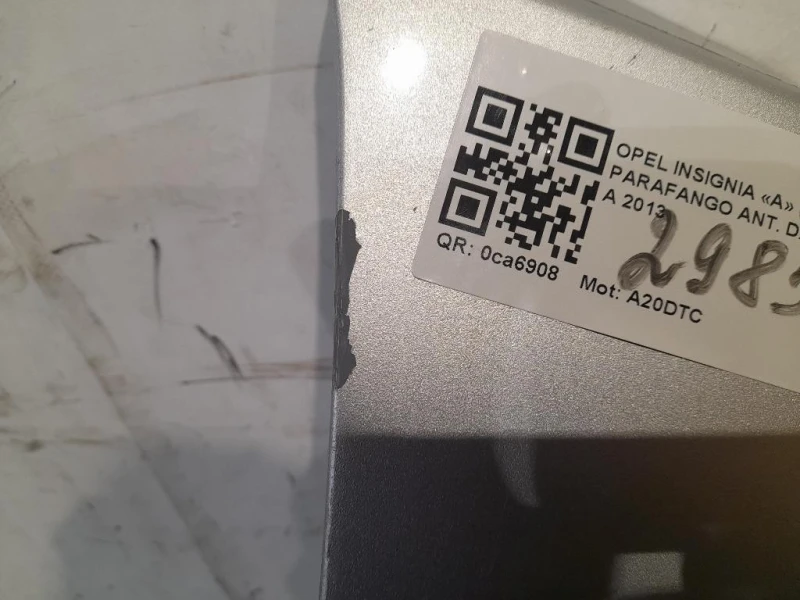 Parafango ANT DX 13277521 Opel Insignia A 2009