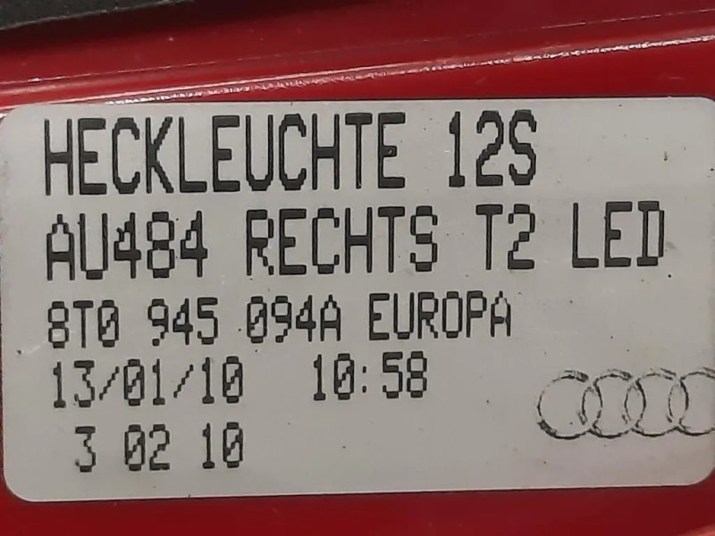 Fanale INT POST DX 8T0945094A Audi A5 8T3 2008