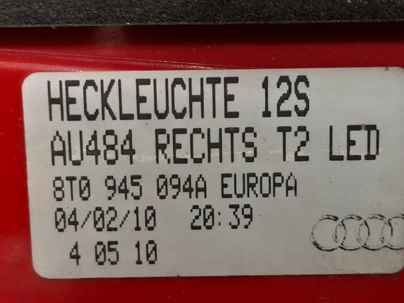 Fanale INT POST DX 8T0945094A Audi A5 8T3 2008