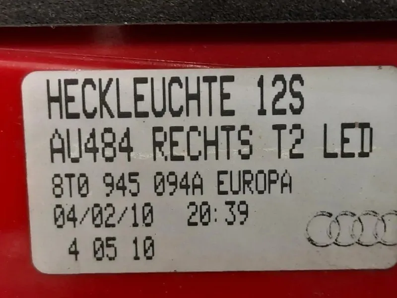 Fanale INT POST DX 8T0945094A Audi A5 8T3 2008