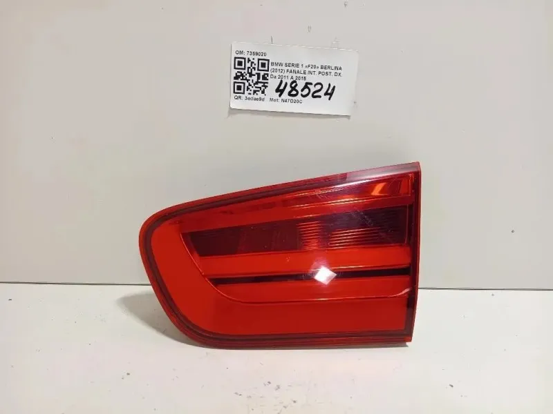 Fanale INT POST DX 7359020 Bmw Serie 1 F20 Berlina 2012