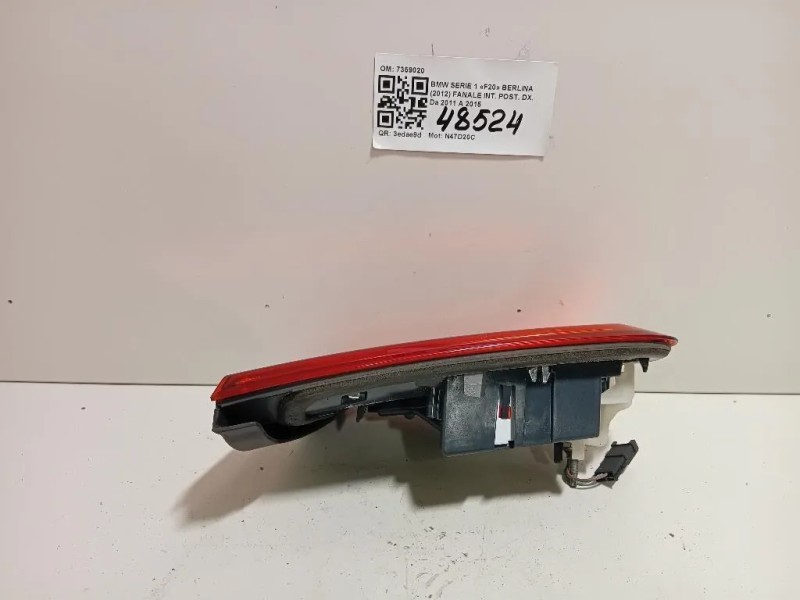 Fanale INT POST DX 7359020 Bmw Serie 1 F20 Berlina 2012