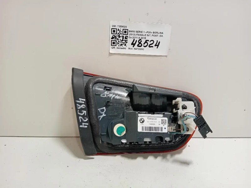 Fanale INT POST DX 7359020 Bmw Serie 1 F20 Berlina 2012