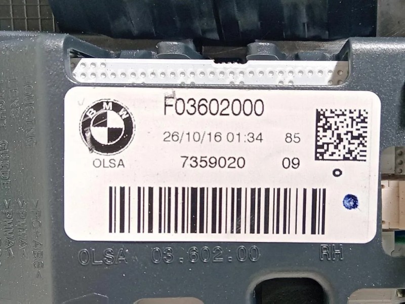 Fanale INT POST DX 7359020 Bmw Serie 1 F20 Berlina 2012