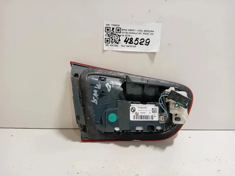 Fanale INT POST DX 7359020 Bmw Serie 1 F20 Berlina 2015
