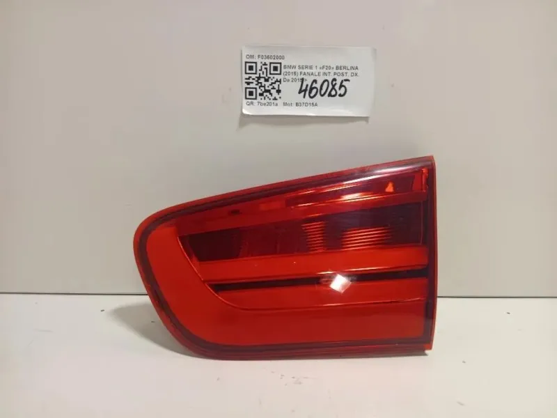 Fanale INT POST DX F03602000 Bmw Serie 1 F20 Berlina 2015