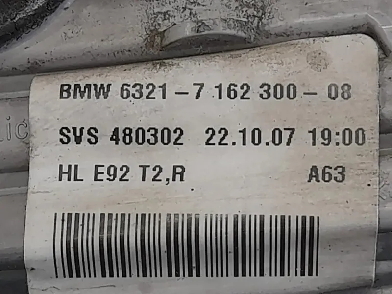 Fanale INT POST DX 6321-716300-08 Bmw Serie 3 E92 Coupe 2007