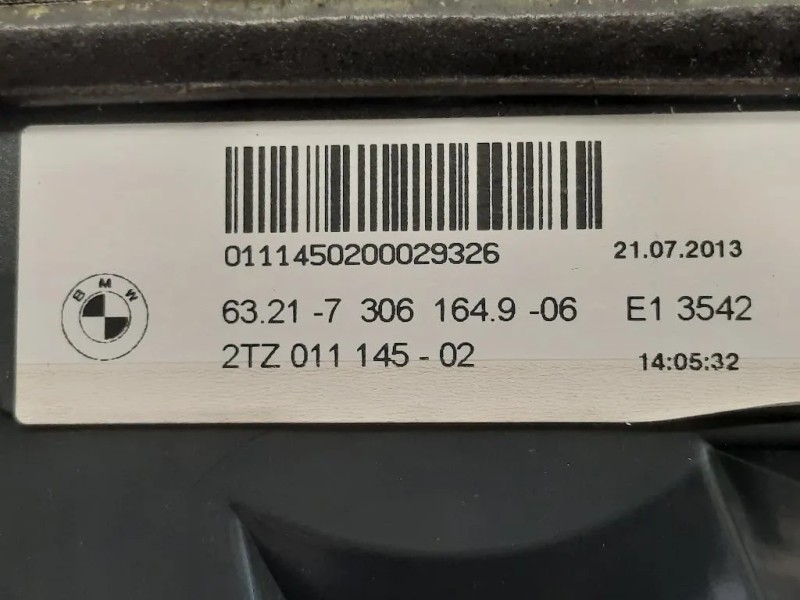 Fanale INT POST DX 6321-7306164 Bmw Serie 5 F10 Berlina 2010