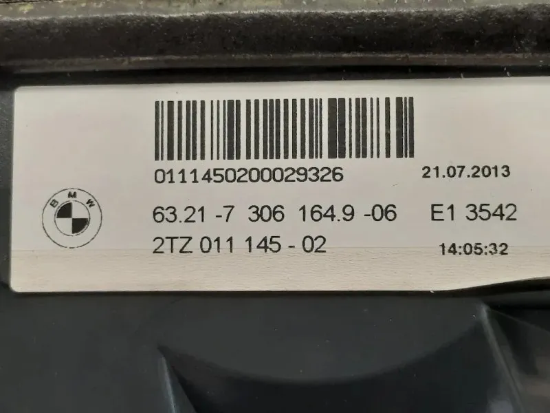 Fanale INT POST DX 6321-7306164 Bmw Serie 5 F10 Berlina 2010