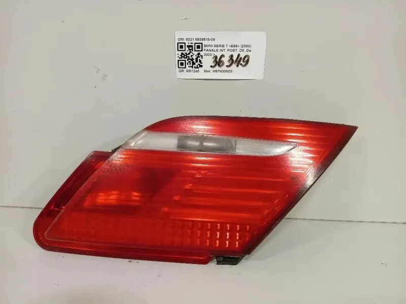 Fanale INT POST DX 6321 6938518-09 Bmw Serie 7 E66 2003