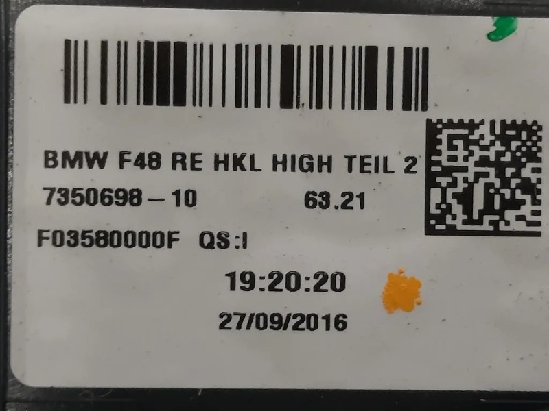 Fanale INT POST DX 7350698 Bmw X1 F48 2015