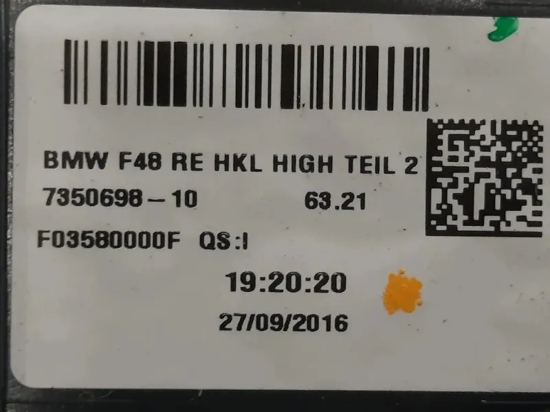 Fanale INT POST DX 7350698 Bmw X1 F48 2015