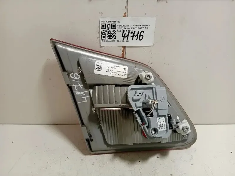 Fanale INT POST DX A2469066400 Mercedes Classe B W246 2012