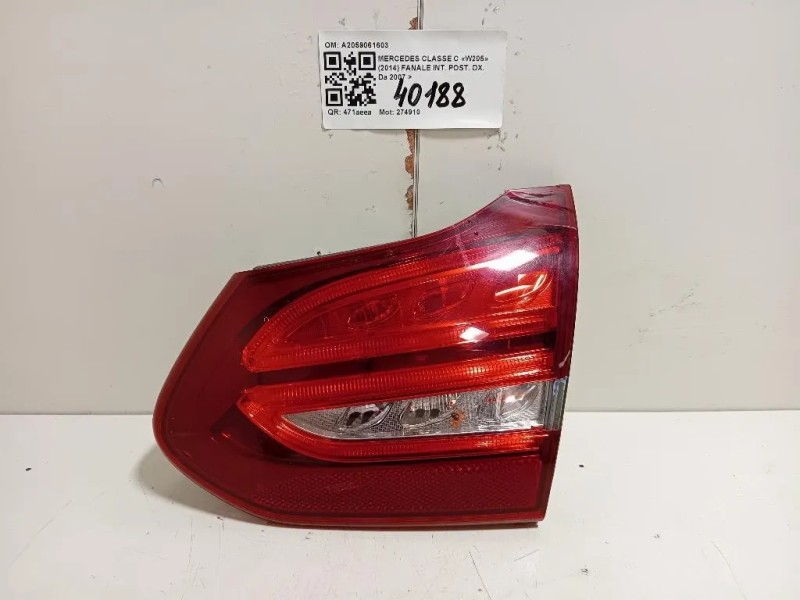 Fanale INT POST DX A2059061603 Mercedes Classe C W205 2014