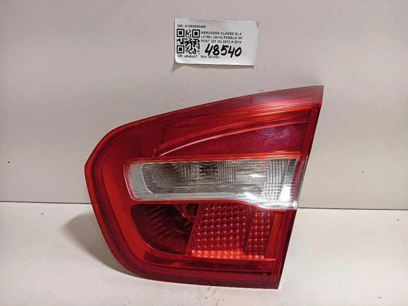 Fanale INT POST DX A1569060458 Mercedes Classe GLA X156 2014
