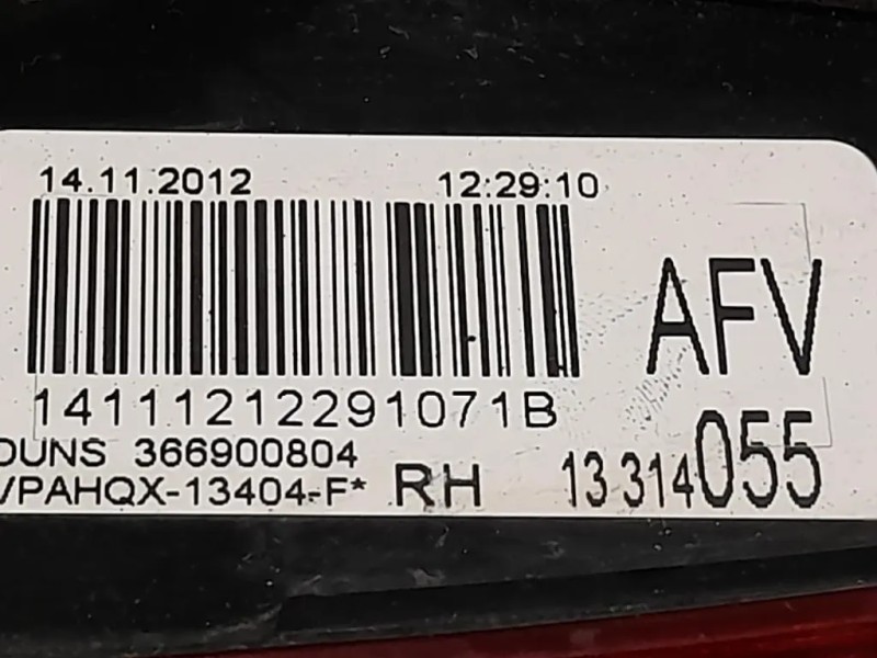 Fanale INT POST DX 13314055 Opel Astra J 2012