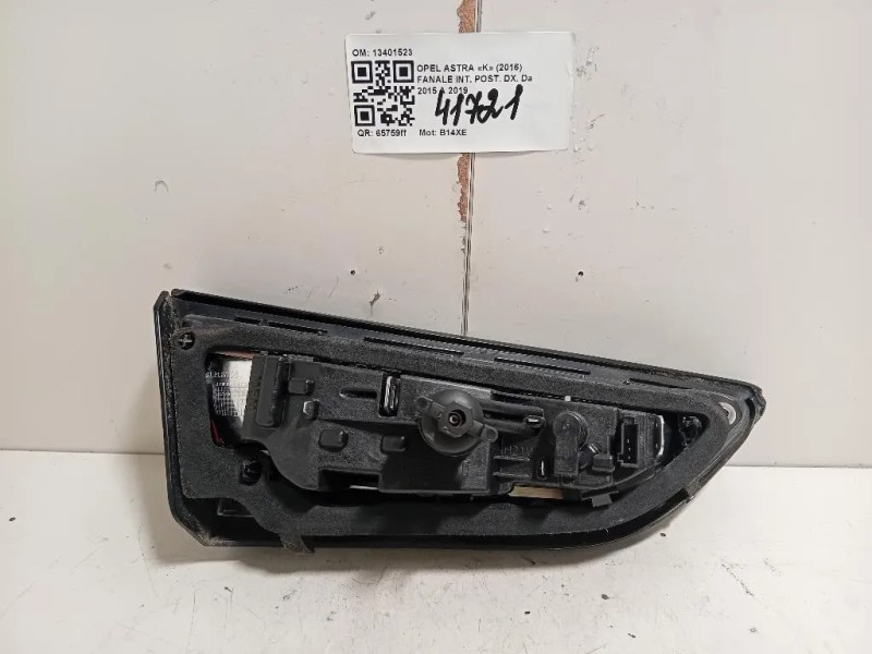 Fanale INT POST DX 13401523 Opel Astra K 2016