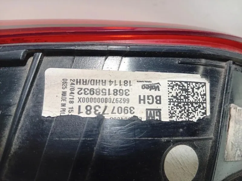 Fanale INT POST DX 39077381 Opel Astra K 2016