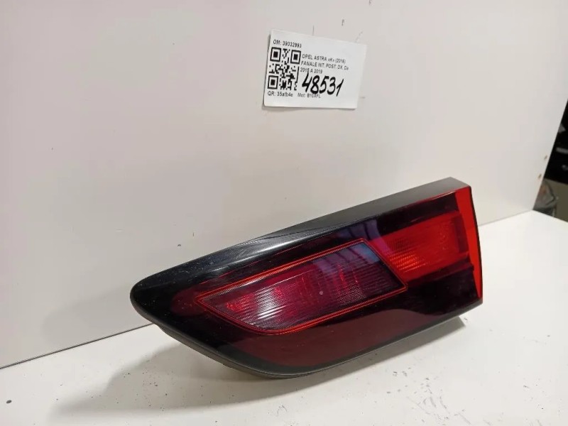 Fanale INT POST DX 39032993 Opel Astra K 2016