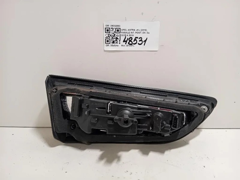 Fanale INT POST DX 39032993 Opel Astra K 2016