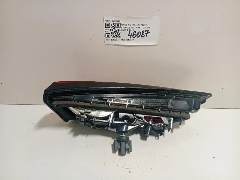 Fanale INT POST DX 39032993 Opel Astra K 2016