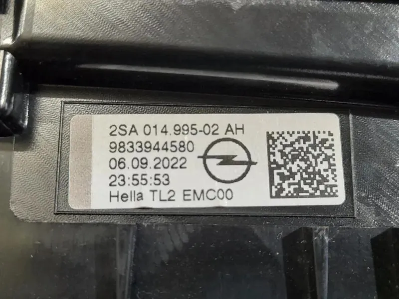 Fanale INT POST DX 9833944580 Opel Mokka B 2020