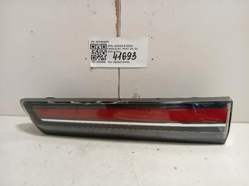 Fanale INT POST DX 9833944580 Opel Mokka B 2020