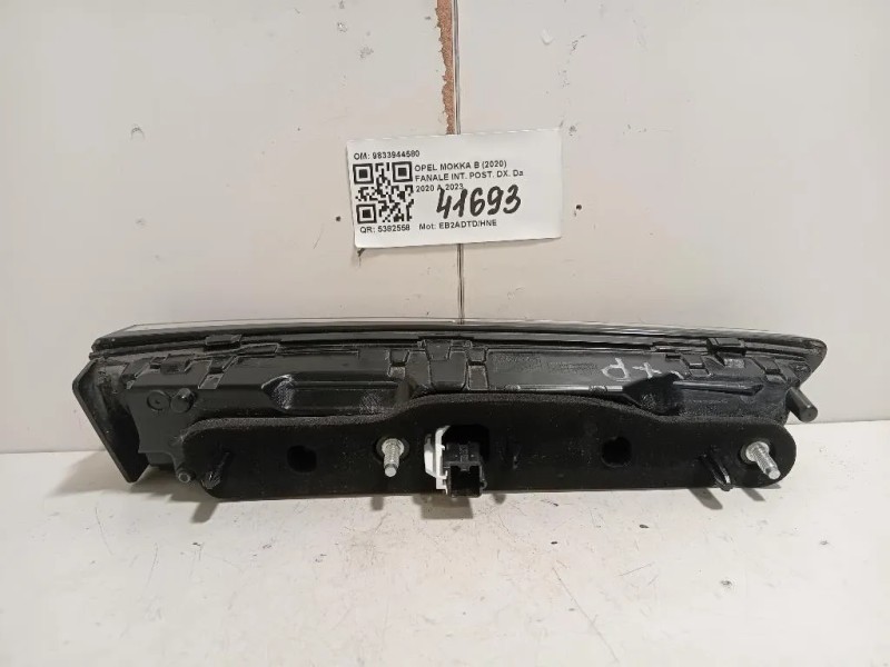 Fanale INT POST DX 9833944580 Opel Mokka B 2020