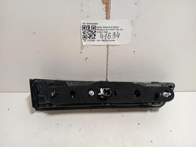 Fanale INT POST DX 9833944580 Opel Mokka B 2020