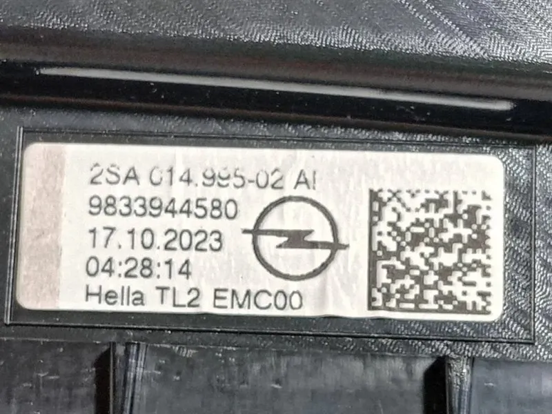Fanale INT POST DX 9833944580 Opel Mokka B 2020