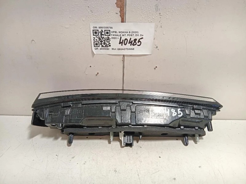 Fanale INT POST DX 9861335780 Opel Mokka B 2020