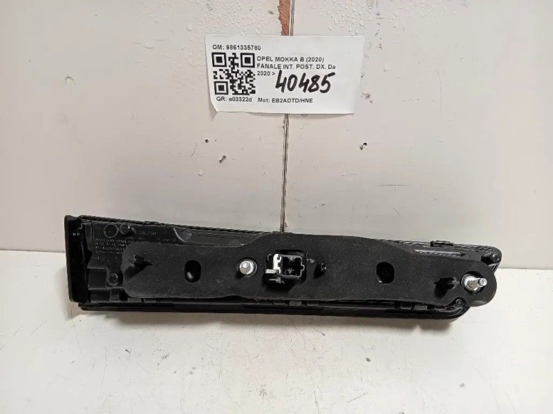 Fanale INT POST DX 9861335780 Opel Mokka B 2020