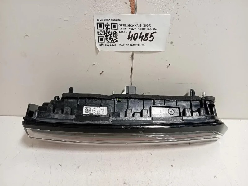 Fanale INT POST DX 9861335780 Opel Mokka B 2020