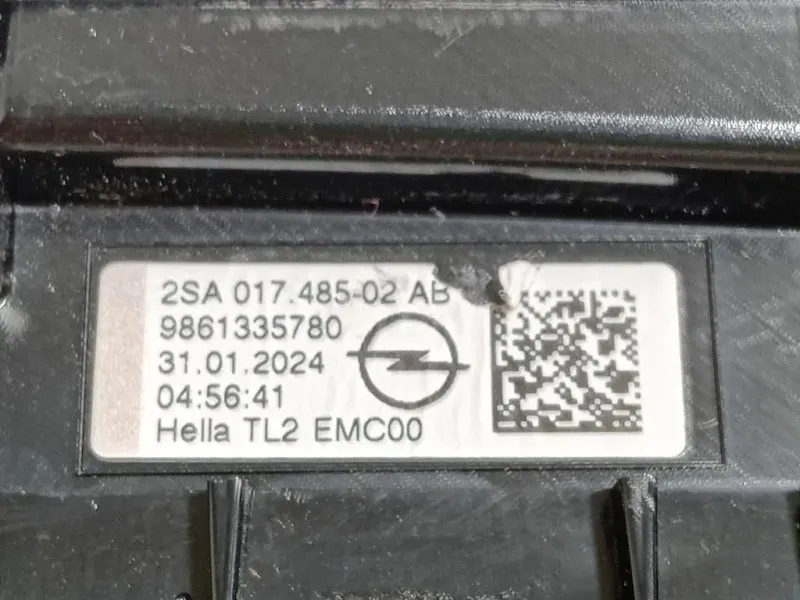 Fanale INT POST DX 9861335780 Opel Mokka B 2020