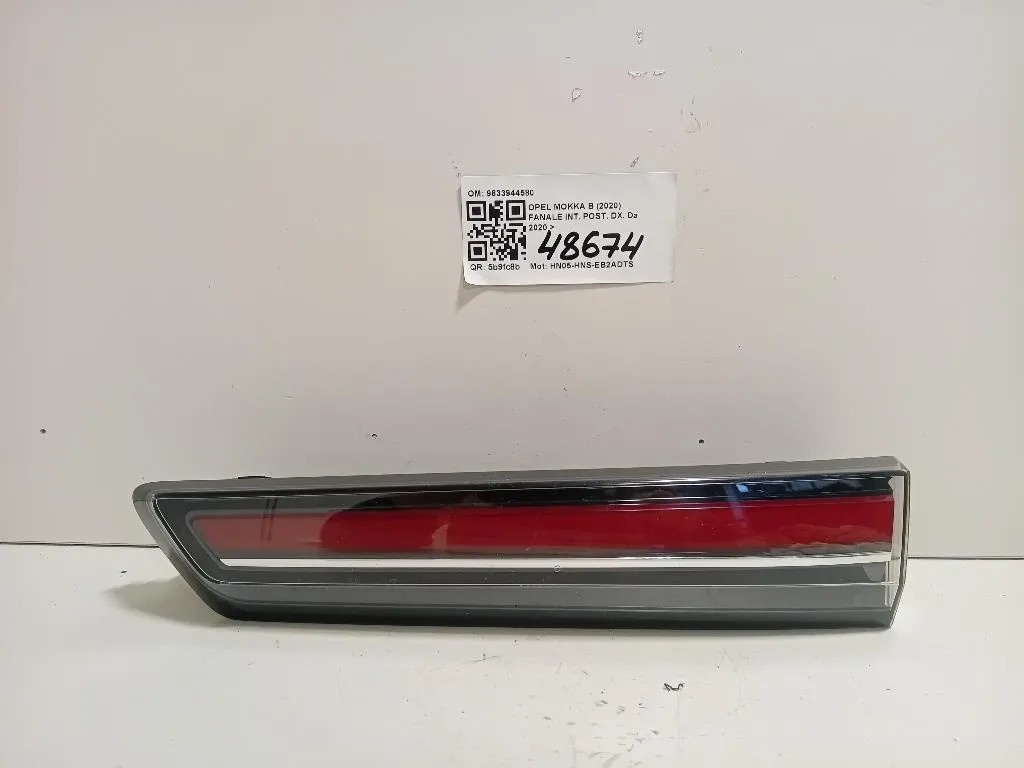 Fanale INT POST DX 9833944580 Opel Mokka B 2020