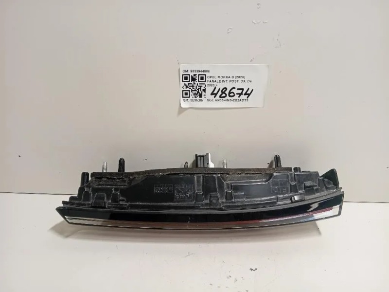 Fanale INT POST DX 9833944580 Opel Mokka B 2020