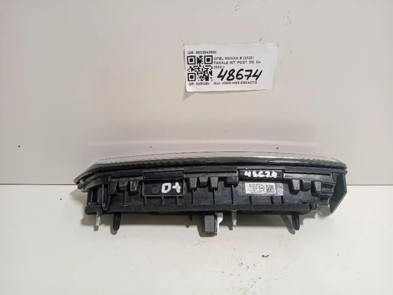 Fanale INT POST DX 9833944580 Opel Mokka B 2020