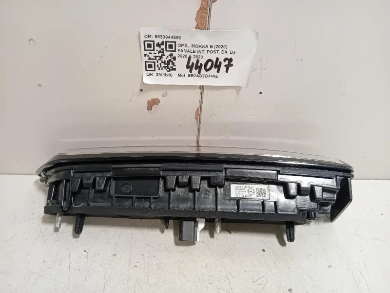 Fanale INT POST DX 9833944580 Opel Mokka B 2020